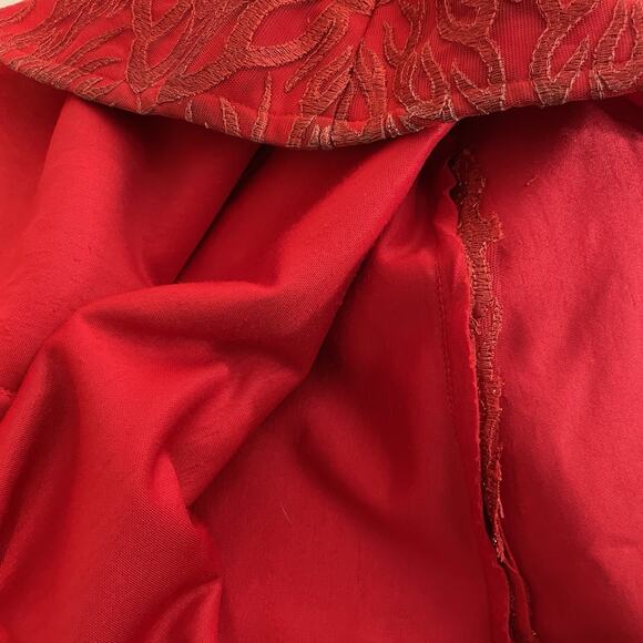 Ana Maria Mariano Red Evening Gown Est. Size 2‎ Bodycon Statement Va Va Voom - Picture 14 of 14